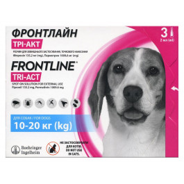 Frontline TRI-ACT капли от блох, клещей и комаров для собак от 10 до 20 кг 1 пипетка (57925)