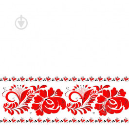 La Fleur Салфетки столовые  Украинская роспись 33х33 см белый с красным 16 шт. (4820212003080)