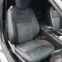 MW Brothers Авточехлы Leather Style для салона Chevrolet Camaro '09-15 серая строчка (MW Brothers)