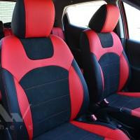   MW Brothers Авточехлы Leather Style для салона Mazda 2 '07-14 красные вставки, красная строчка (MW Brothers)