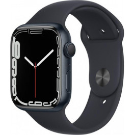 Apple Watch Series 7 GPS 45mm Midnight Aluminum Case With Midnight Sport Band (MKN53/MKNN3)