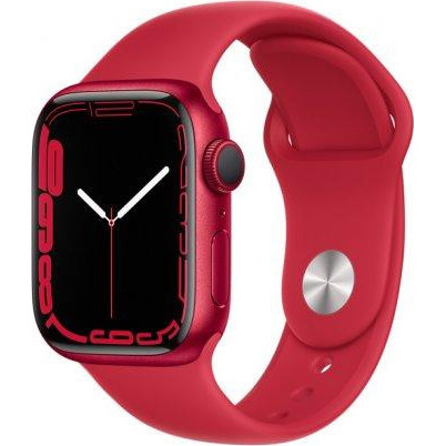 Apple Watch Series 7 GPS 41mm PRODUCT RED Aluminum Case With PRODUCT RED Sport Band (MKN23) - зображення 1