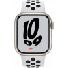 Apple Watch Nike Series 7 GPS 45mm Starlight Aluminum Case w. Pure Platinum/Black Nike Sport Band (MKNA3) - зображення 2
