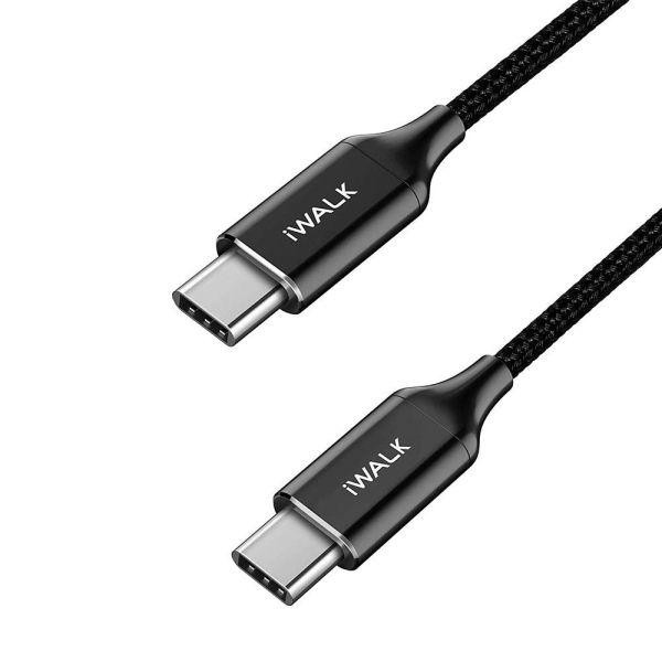 IWALK Cable USB-C to USB-C 1.8m Black (CSB009) - зображення 1