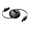 IWALK USB Cable to microUSB/Lightning Cobra Retractable 1m Black (CSC001) - зображення 4