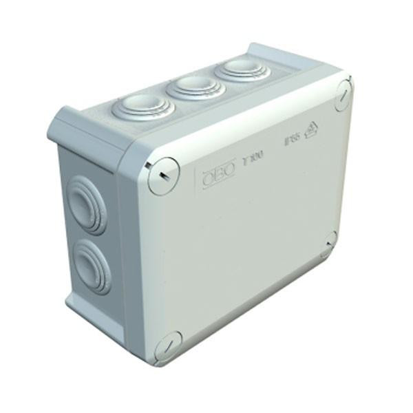 OBO Bettermann Кабельная коробка распределительная с вводами T100 151х117х67, IP65 (2007077) - зображення 1
