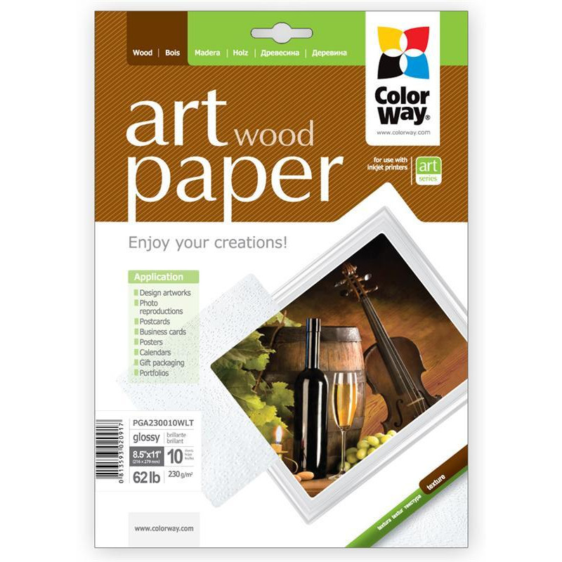 ColorWay Letter (216x279mm) ART, glossy, wood (PGA230010WLT) - зображення 1