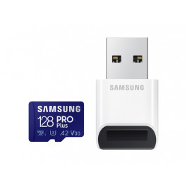 Samsung 128 GB microSDXC UHS-I U3 V30 A2 PRO Plus + Reader MB-MD128KB