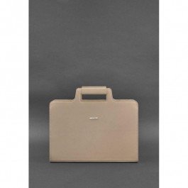 BlankNote Жіноча шкіряна сумка для ноутбука та документів світло-бежева  BN-BAG-36-light-beige