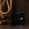 SHVIGEL Невелике шкіряне портмоне для чоловіків  16460 чорне - зображення 6