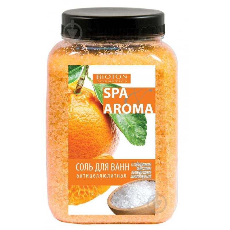 BIOTON Морская соль для ванн  Spa Aroma антицеллюлитная с эфирным маслом испанского мандарина 750 г (482309 - зображення 1