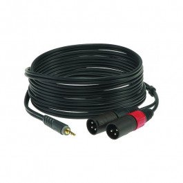   KLOTZ AY9 Y-CABLE STEREO MINI JACK - 2xXLR MALE BLACK 1 M