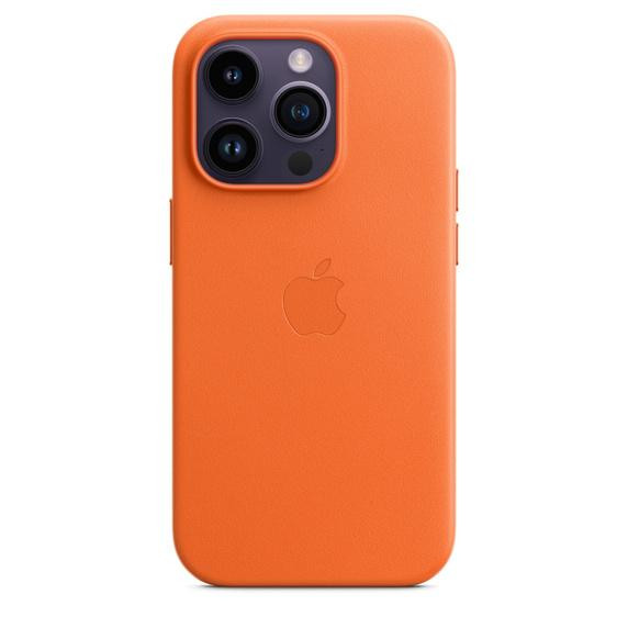 Apple iPhone 14 Pro Leather Case with MagSafe - Orange (MPPL3) - зображення 1