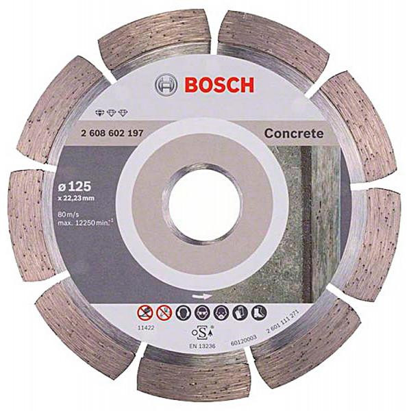 Bosch Диск отрезной алмазный по бетону Bosch 125x22,23x1,6 (2608602197) - зображення 1