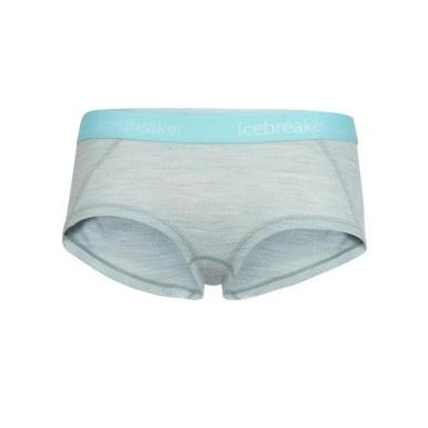 Icebreaker Sprite Hot Pants WMN L Blizzard Hthr/Aqua Splash/Stripe - зображення 1