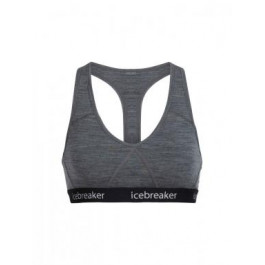 Icebreaker Sprite Racerback Bra WMN XS Gritstone Hthr/Black