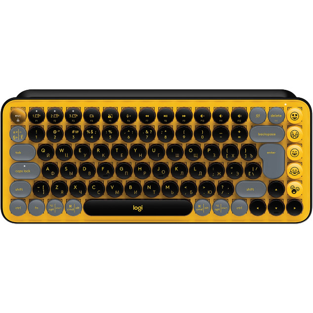 Logitech POP Keys Wireless Mechanical Keyboard Blast Yellow (920-010716) - зображення 1
