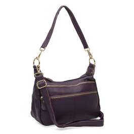 Borsa Leather Жіноча сумка через плече  фіолетова (K1213-violet)