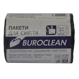 Buroclean Пакеты для мусора 35л 100 шт.черные 10200021