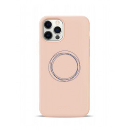 Pump Silicone Minimalistic Case for iPhone 12/12 Pro Circles on Light (PMSLMN12(6.1)-6/168)