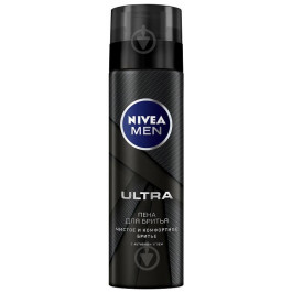 Nivea Пена для бритья  MEN Ultra с активным углем 200 мл (88579)