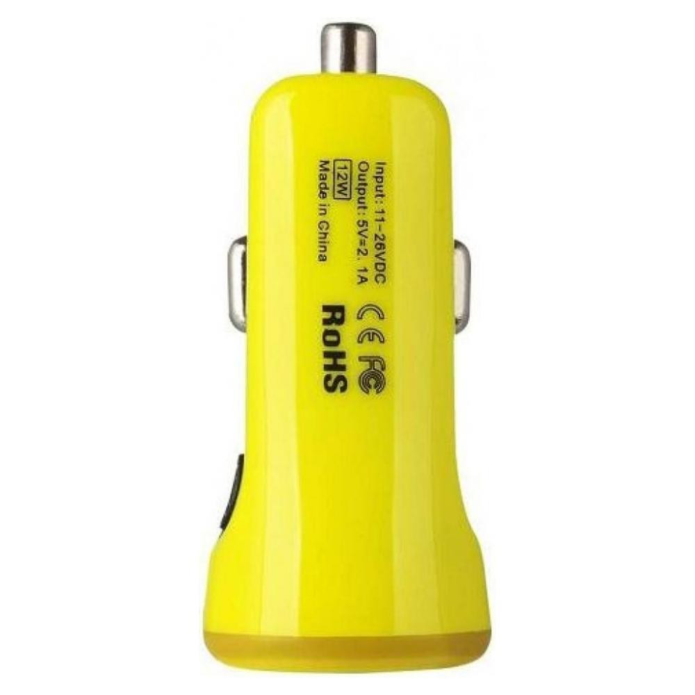 Baseus 2.1A Dual USB Car Charger Sport Yellow (CCALL-CR0Y) - зображення 1