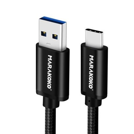 MARAKOKO USB-A 3.0 to USB-C 1.5m 3A Black (M-TC01) - зображення 1