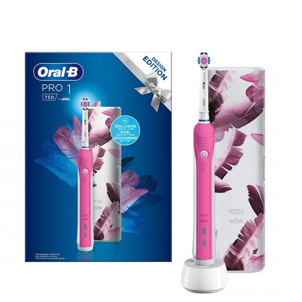 Oral-B D16 PRO 750 3D White Design Edition Pink - зображення 1