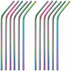 Grawe Металлические изогнутые эко трубочки  для напитков 12 шт. цветные (859.3112B.C12) - зображення 2
