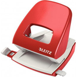 Leitz Дырокол  NeXXt 30 листов упорная планка с информацией о формате металл красный (50080025)