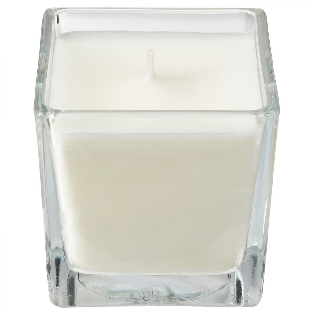 IKEA FRAMFARD Ароматическая свеча в стекле, свежесть / белый (704.967.85) - зображення 1