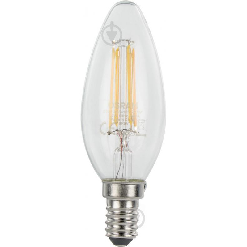 Osram LED Едісона Filament свічка E14 4W 2700K 230V (4052899961661) - зображення 1