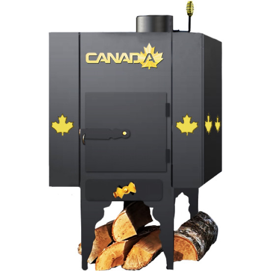 Canada Піч Дров'яна з теплоакумулятором і захисним декоративним кожухом - зображення 1