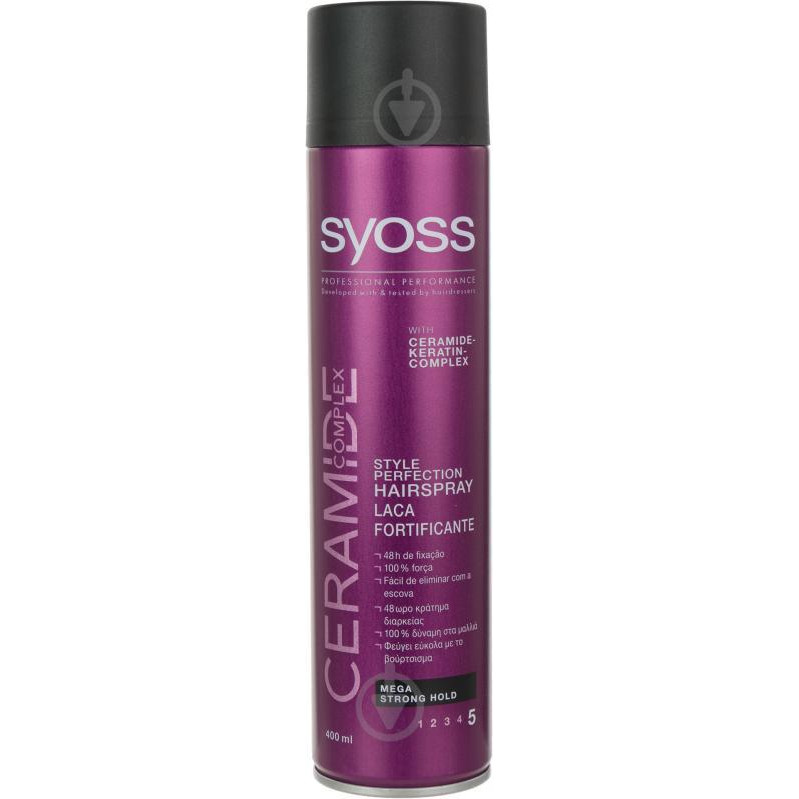 Syoss Лак для волос  Ceramide Spray максимально сильная фиксация Ceramide Complex 400 мл - зображення 1