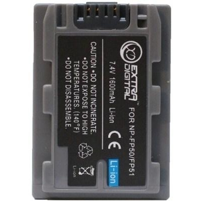 ExtraDigital Аккумулятор для Sony NP-FP50, Li-ion, 1600 mAh (BDS2667) - зображення 1
