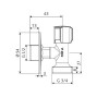 Schell Вентиль вертикальный  Comfort 054400699 для стиральной машины 1/2х3/4 - зображення 2