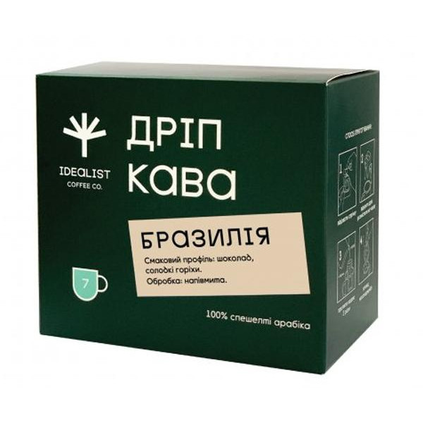 Idealist Coffee Co Бразилия дрип кофе 7 шт. (4820241120062) - зображення 1
