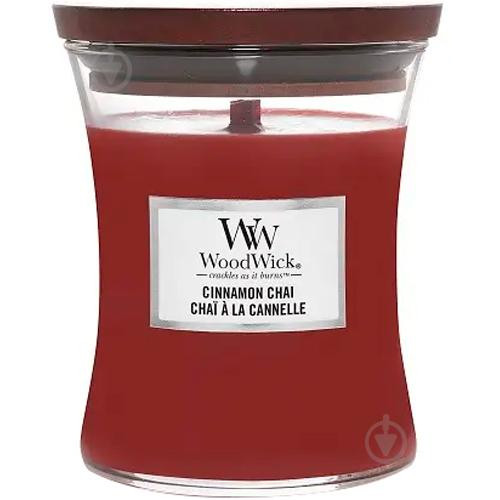 WoodWick Свічка ароматична Medium Cinnamon Chai 275 г (5038581057811) - зображення 1