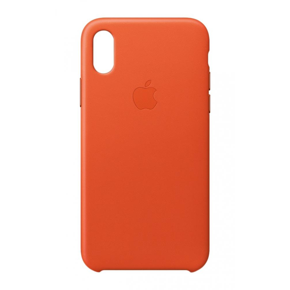 Apple iPhone X Leather Case Bright Orange (MRGK2) - зображення 1