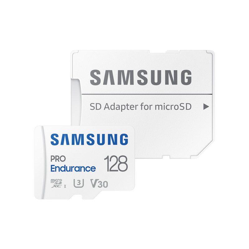 Samsung 128 GB microSDXC Class 10 UHS-I U3 V30  Pro Endurance + SD adapter MB-MJ128KA - зображення 1