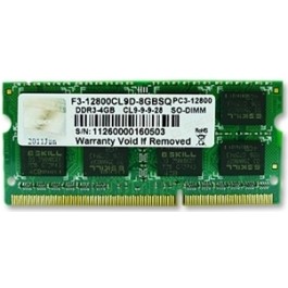 G.Skill 4 GB SO-DIMM DDR3 1600 MHz (F3-12800CL9S-4GBSQ)