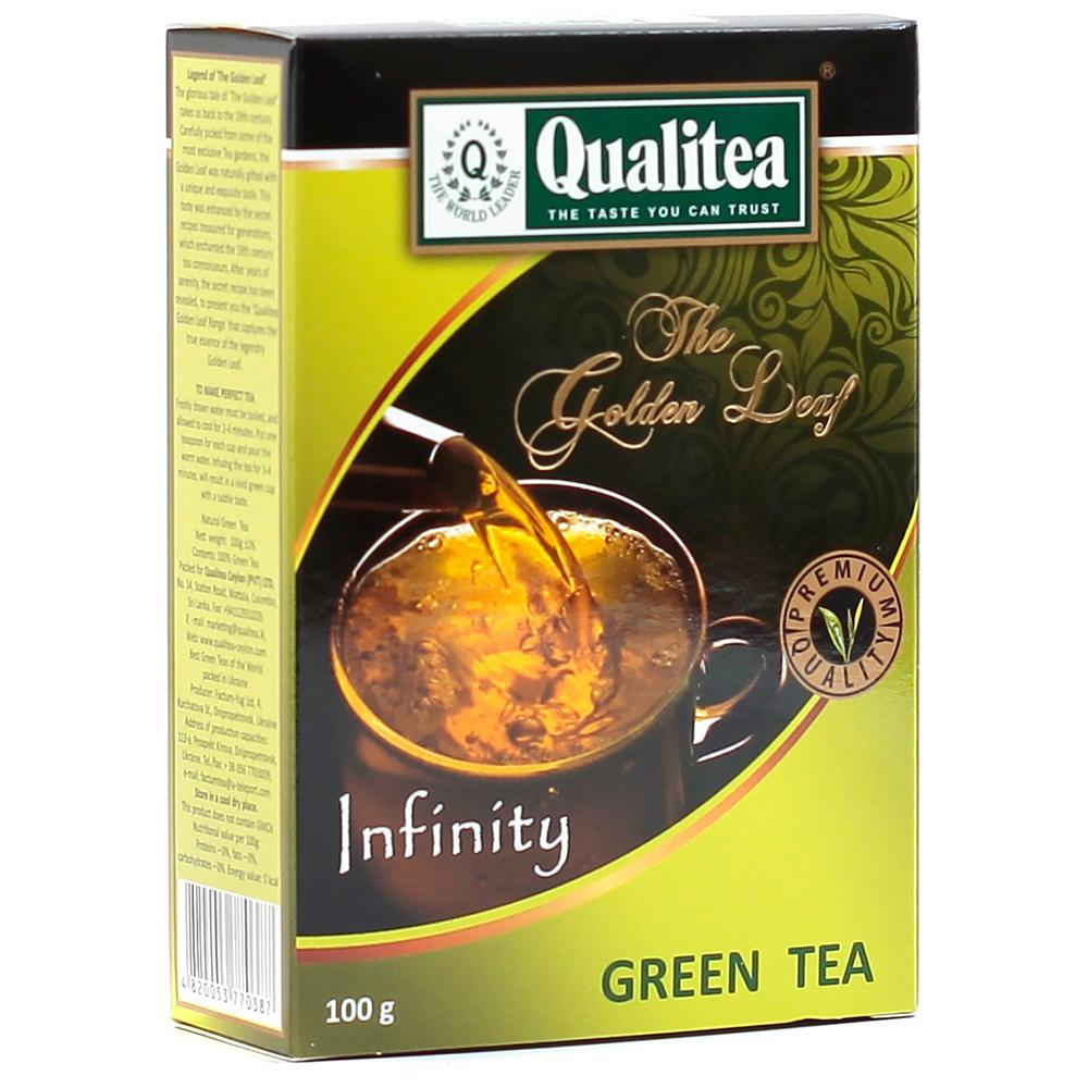 Qualitea Чай Кволити крупнолистовой зеленый 100г (4820053770387) - зображення 1