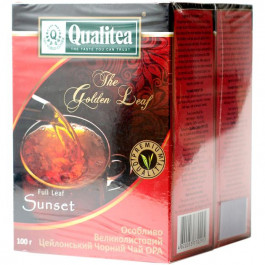 Qualitea Чай черный Цейлон Sunset Крупнолистовой 100 г (4820053770295)