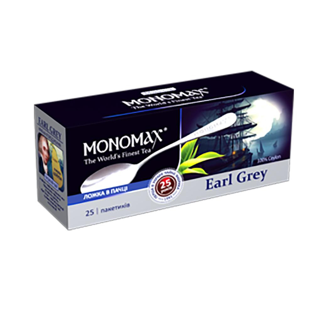 Мономах Чай черный пакетированный Earl Grey 25 х 2 г (4823301024508) - зображення 1