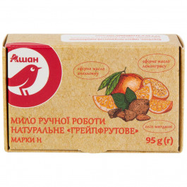 Auchan Мыло натуральное Аuchan Грейпфрут, 95 г (4823090122126)