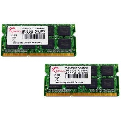 G.Skill 8 GB (2x4GB) SO-DIMM DDR3 1066 MHz (F3-8500CL7D-8GBSQ) - зображення 1