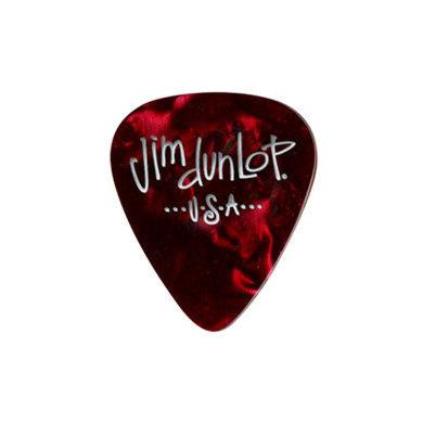 Dunlop Медіатори Genuine Celluloid Red Pearloid, жорсткі, червоні (12 шт) - зображення 1