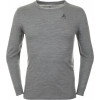 ODLO BL TOP Crew neck l/s NATURAL 100% MERINO 2020 grey melange-grey melange-10420 M - зображення 1