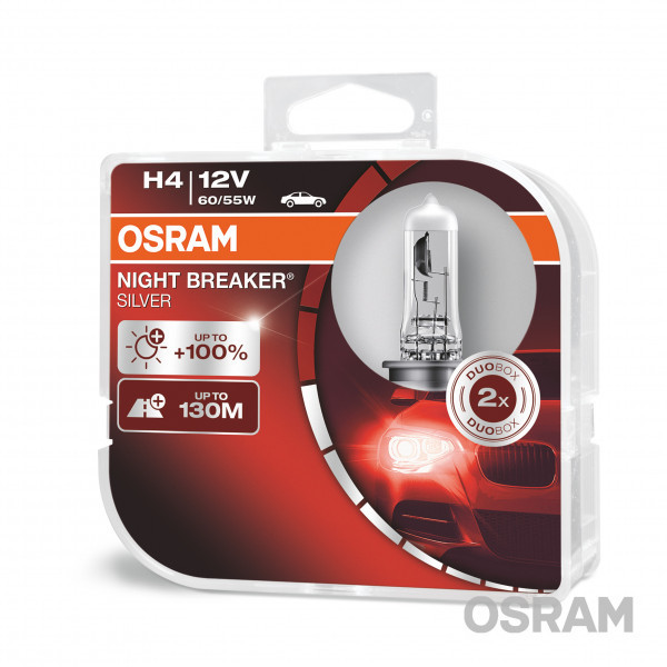Osram H4 Night Breaker Silver 12V 60/55W (64193NBS-HCB) - зображення 1