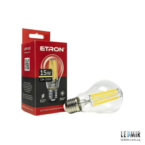 Etron LED Filament 1-EFP-103 A60 15W 3000K E27 - зображення 1